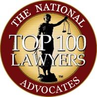 The National Advocates "Top 100 Lawyers"  logo and link